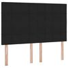 vidaXL Bett mit Stauraum und LED mit LED Schwarz 140 x 190 cm Samt
