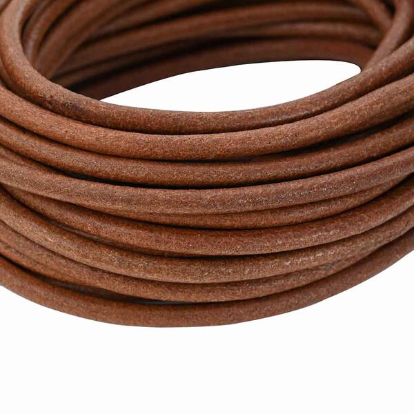 vidaXL Leder Schnur Hellbraun &Oslash;5 mm x 50 m Leder