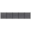 vidaXL zaunset 5 stk. 872 x 186 cm WPC und Aluminium Grau