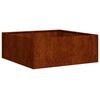 vidaXL Pflanzk&uuml;bel Rostig 80x80x30 cm Wetterfester Stahl