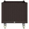 vidaXL Pflanzkasten mit Rollen Braun 80x50x54 cm PP