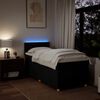 vidaXL Boxspringbett mit Matratze Schwarz 100x200 cm Stoff