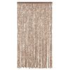 vidaXL Fliegenvorhang Beige und Dunkelbraun 100x230 cm Chenille