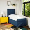 vidaXL Boxspringbett mit Matratze Blau 90x190 cm Stoff