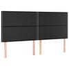 vidaXL Boxspringbett mit Matratze Schwarz 180x200 cm Kunstleder