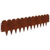 vidaXL Raseneinfassung 20 pcs 103 x 25 cm Stahl Rostig