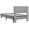 vidaXL Bettgestell Grau Sonoma 75x190 cm Holzwerkstoff und Metall