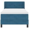 vidaXL Boxspringbett mit Matratze Dunkelblau 200 x 100 cm Polyester