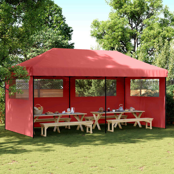 vidaXL Party-Zelt Bordeauxrot 292 x 580 x 315 cm Oxford-Stoff