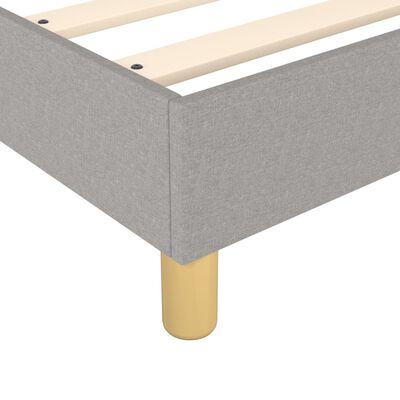 vidaXL Boxspringbett mit Matratze Hellgrau 120x200 cm Stoff