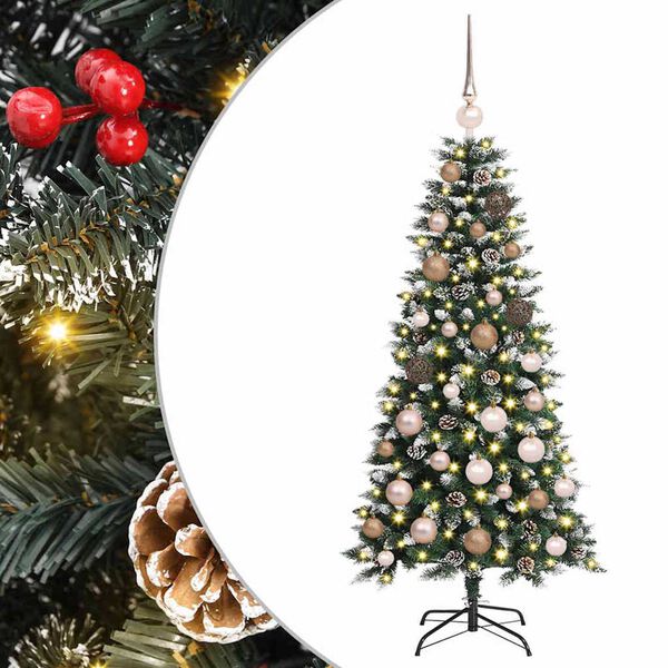 vidaXL K&uuml;nstlicher Weihnachtsbaum mit 150 LEDs mit St&auml;nder Gr&uuml;n 120 cm