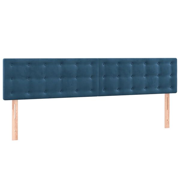 vidaXL Kopfteile 2 Stk. Dunkelblau 80x5x78/88 cm Samt