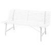 vidaXL Gartenbank 150 cm Stahl Wei&szlig;