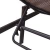 vidaXL Sonnenliege mit Auflage Poly Rattan Braun