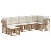vidaXL Outdoor-Sofagarnitur Natur Polyester