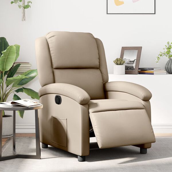 vidaXL Relaxsessel Elektrisch Cappuccino-Braun Kunstleder