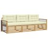 vidaXL Outdoor-Sofagarnitur 3 stk. Wei&szlig; und Creme Polyester