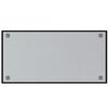 vidaXL Magnettafel Wandmontage Schwarz 100x50 cm Hartglas