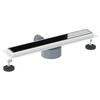 vidaXL Duschabfluss mit Glash&uuml;lle und 360&deg; Siphon Schwarz 50 cm