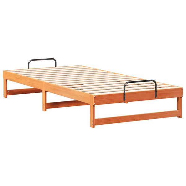 vidaXL Bettrahmen Braun 100 x 200 cm Massives Kiefernholz