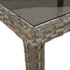 vidaXL Garten-Esstisch Grau 250 x 100 x 75 cm Poly-Rattan