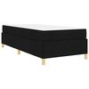 vidaXL Bettrahmen mit Matratze Schwarz 90 x 200 cm Stoff