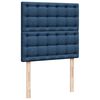 vidaXL Boxspringbett mit Matratze Blau 90x200 cm Stoff