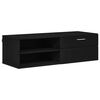 vidaXL Holzschrank Schwarz 100,5 x 39 x 30 cm Holzwerkstoff