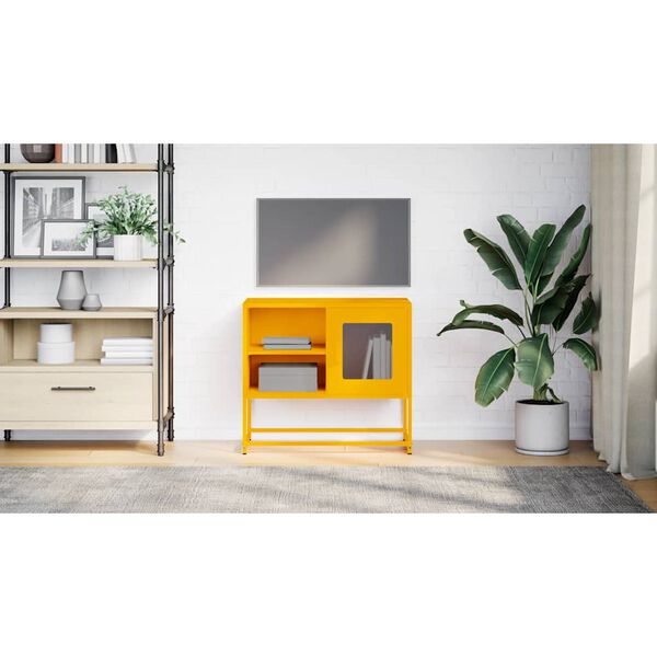vidaXL TV-Schrank Senfgelb 68x39x60,5 cm Stahl