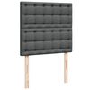 vidaXL Boxspringbett mit Matratze Dunkelgrau 90x200 cm Stoff