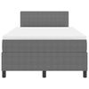 vidaXL Boxspringbett Hellgrau und Wei&szlig; 120 x 190 cm Cordstoff