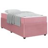 vidaXL Bettgestell mit Matratze mit Matratze Rosa 90 x 190 cm Samt
