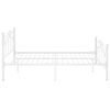 vidaXL Bett Weiß Metall 120x200 cm