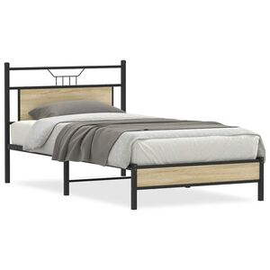vidaXL Bettgestell ohne Matratze Sonoma-Eiche 100x190 cm Holzwerkstoff