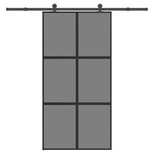 vidaXL Schiebet&uuml;r mit Beschlag 102,5x205 cm Hartglas & Aluminium