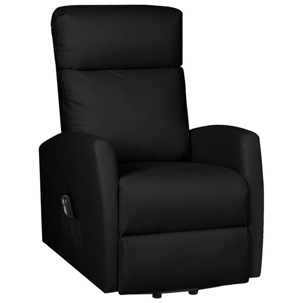 vidaXL Aufstehsessel Schwarz Kunstleder