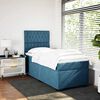 vidaXL Boxspringbett mit Matratze Blau 100x200 cm Samt