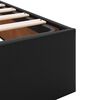 vidaXL Bettgestell mit Matratze mit Matratze 2 pcs Schwarz PVC
