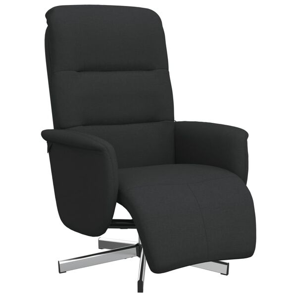 vidaXL Relaxsessel mit Fu&szlig;teil Schwarz Stoff
