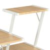 vidaXL Schreibtisch mit Regal Wei&szlig; und Eiche 116&times;50&times;93 cm