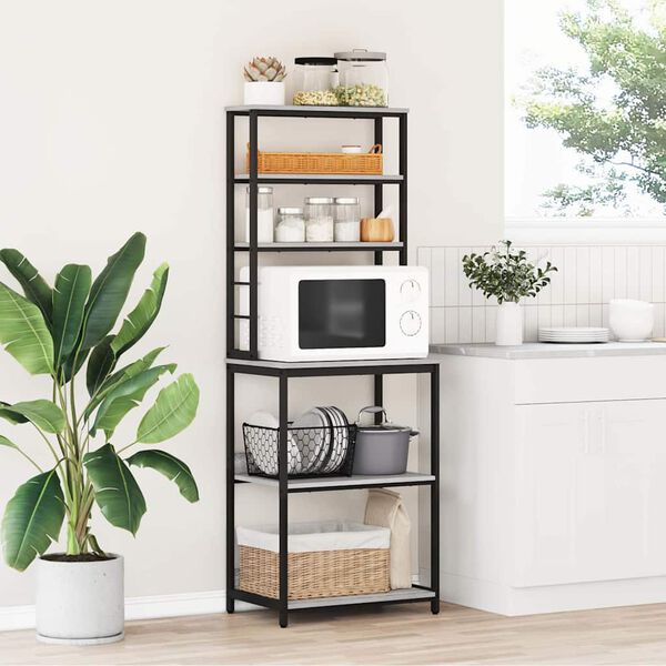 vidaXL Küchenregal Graues Sonoma 60 x 40 x 168 cm Holzwerkstoff