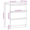 vidaXL Sideboard Schwarz 60x35x76 cm Holzwerkstoff