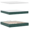 vidaXL Ottoman-Bett mit Matratzen Dunkelgr&uuml;n 180x200 cm Samt