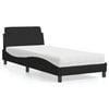 vidaXL Bett mit Matratze "Dover" Schwarz 80x200 cm Stoff