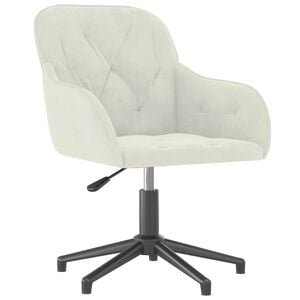 vidaXL B&uuml;rostuhl Drehbar Creme Samt