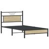 vidaXL Bettgestell ohne Matratze Sonoma-Eiche 100x190 cm Holzwerkstoff