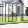 vidaXL Gartenzaun Grau 240 x 190 cm Pulverbeschichteter Stahl