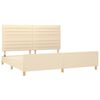 vidaXL Bettgestell ohne Matratze Creme 200x200 cm Stoff