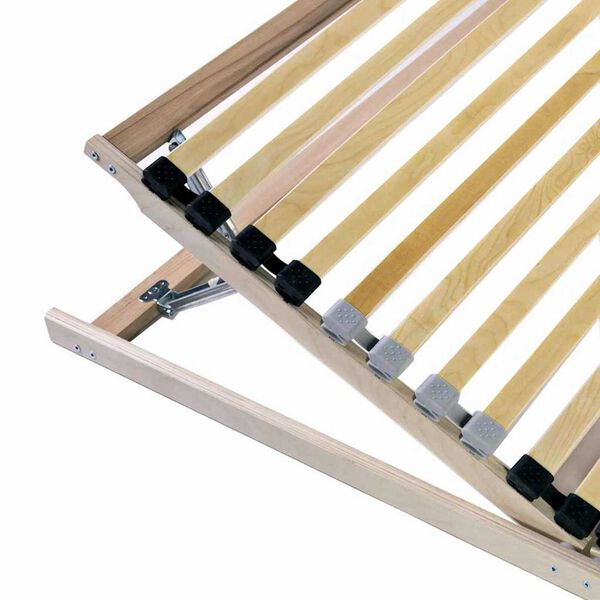 vidaXL Lattenrost mit Kopfteil Braun 90 x 190 cm Massives Buchenholz