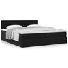 vidaXL Ottoman-Bett mit Matratze Schwarz 160x200 cm Samt